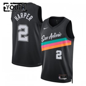 NBA San Antonio Spurs Trikot Dylan Harper Nike 2025-26 City Edition Schwarz Swingman - Kinder